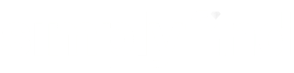 Logo von Simplyfind in weißer Farbe