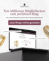 Laptop zeigt Ehering-Konfigurator mit Text "Von Millionen Möglichkeiten zum perfekten Ring. Jetzt Ringe online gestalten."