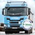 Ein Scania G500 XT LKW mit thermoisoliertem Zweiseitenkipper