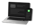 Ein offener Laptop mit einer E-Mail-Oberfläche und ein Smartphone mit einem WhatsApp-Chat daneben.