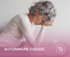 Elderly woman experiencing symptoms of autoimmune disease