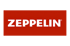 Rotes Rechteck mit weißem Schriftzug "ZEPPELIN" und eingetragenem Warenzeichen (®).