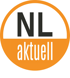 Orangefarbenes Logo mit „NL“ in Schwarz auf Weiß und „aktuell“ in Weiß auf Orange.