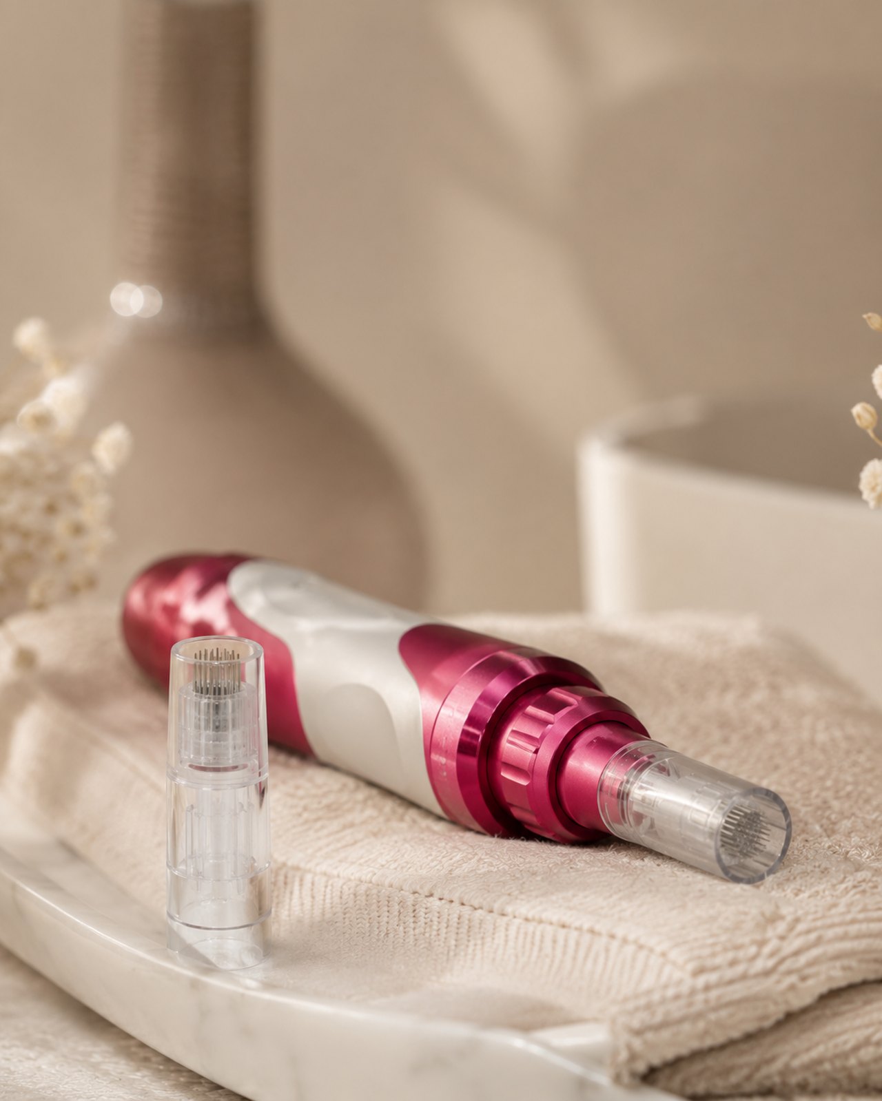 Microneedling-Gerät mit sterilem Nadelmodul im SWON Studio in Pforzheim