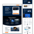 Eine Webseite mit dunklem Hintergrund und orangefarbenen Akzenten, die mobile und Desktop-Ansichten zeigt.
