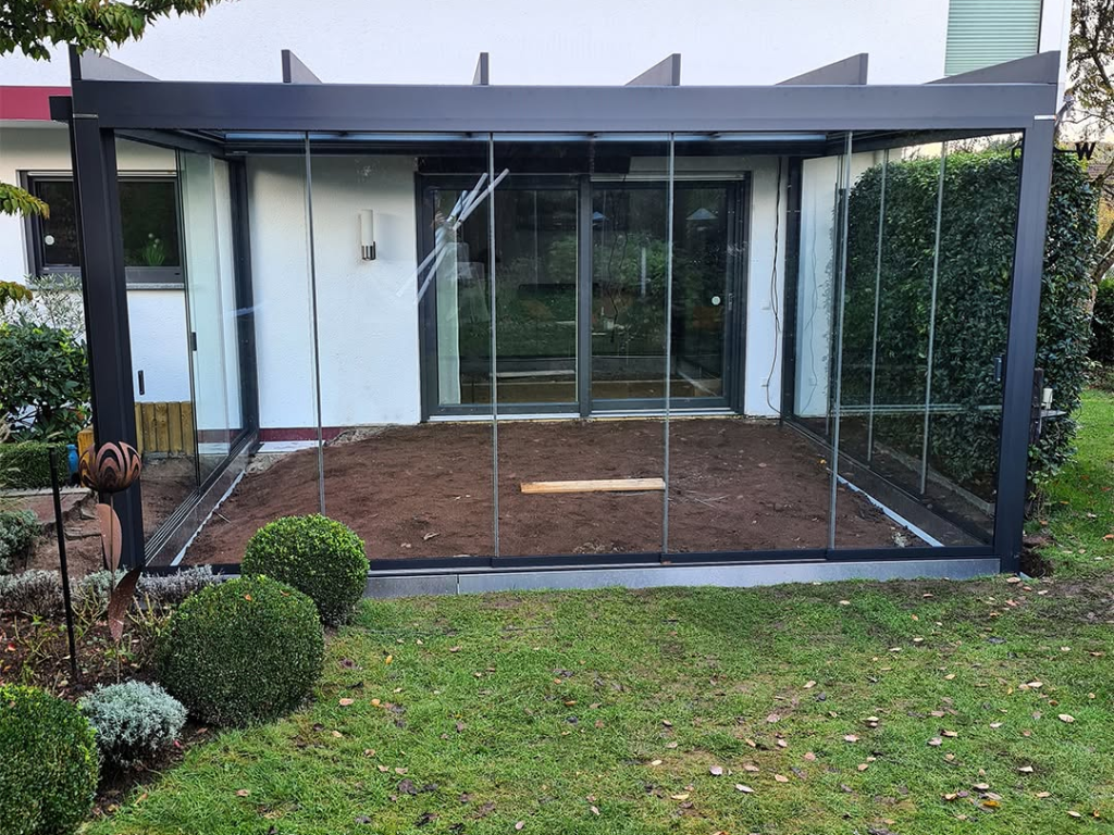 Glas-Terrassendach