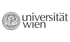 Logo der Universität Wien mit dem historischen Universitätssiegel in Schwarz-Weiß.