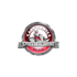 Rotes und silbernes Logo mit Go-Kart-Fahrer und den Worten „KART CENTER SPREEWALDRING WALDOW“.