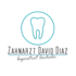 Logo: Blau umrandeter Zahn in Kreis über dem Text "ZAHNARZT DAVID DIAZ" und "Ihr Spezialist für schöne Zähne."