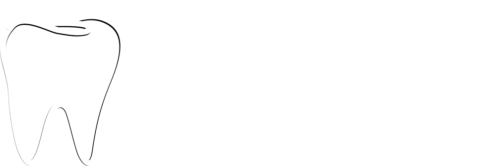 Zahnsilhouette mit Text "Dr. Billeb & Dr. Neubert" in weißer Schreibschrift auf dunkelgrünem Hintergrund.