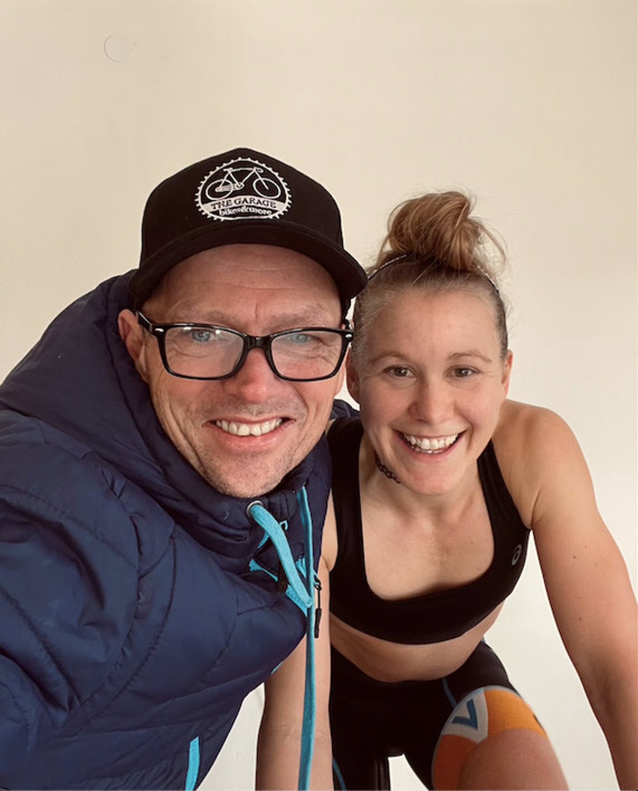 Julia Mayer mit Trainer Vincent Vermeulen in der Ramsau