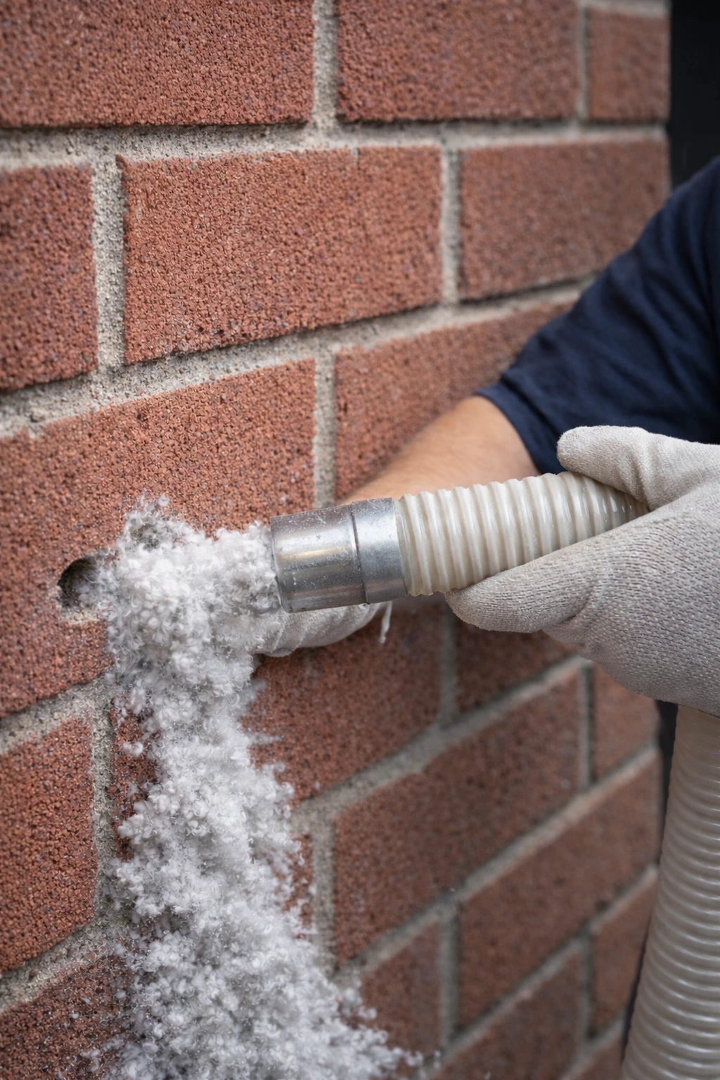 Einbringung der Dämmung