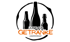 Silhouetten von drei Flaschen in einem Kreis, darunter der orangefarbene Text "GETRÄNKE" und kleinerer Text "LIEFERSERVICE".