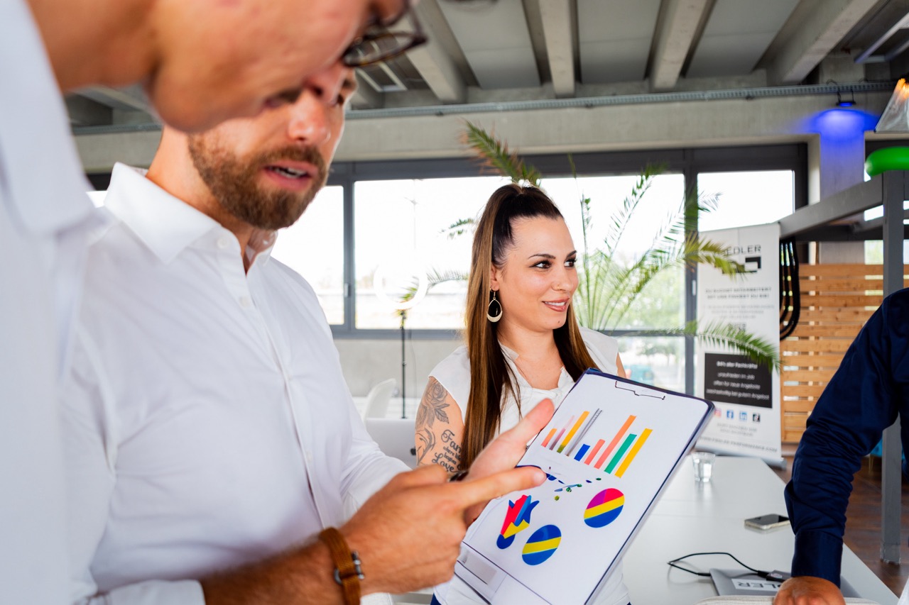 Strategiearbeit im Coaching mit Auswertungen auf dem Tablet