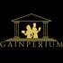 Gainperium Logo der zwei Athleten umrahmt, mit dem Text „GAINPERIUM“ darunter. 