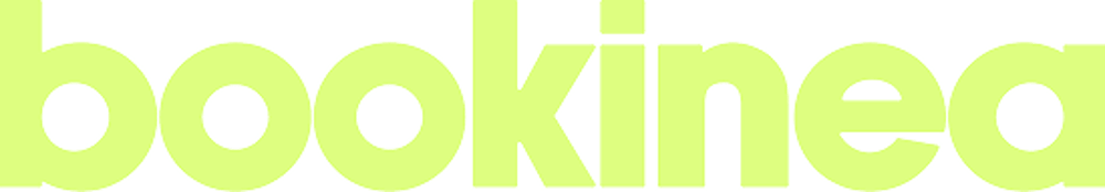bookineo logo in white text on a dark green background.