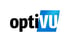 OptiVU Logo: "opti" in Schwarz, "VU" in Weiß auf blauem, schrägem Rechteck.
