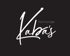 Kabas hairlounge Logo in weißer Schreibschrift auf schwarzem Hintergrund.