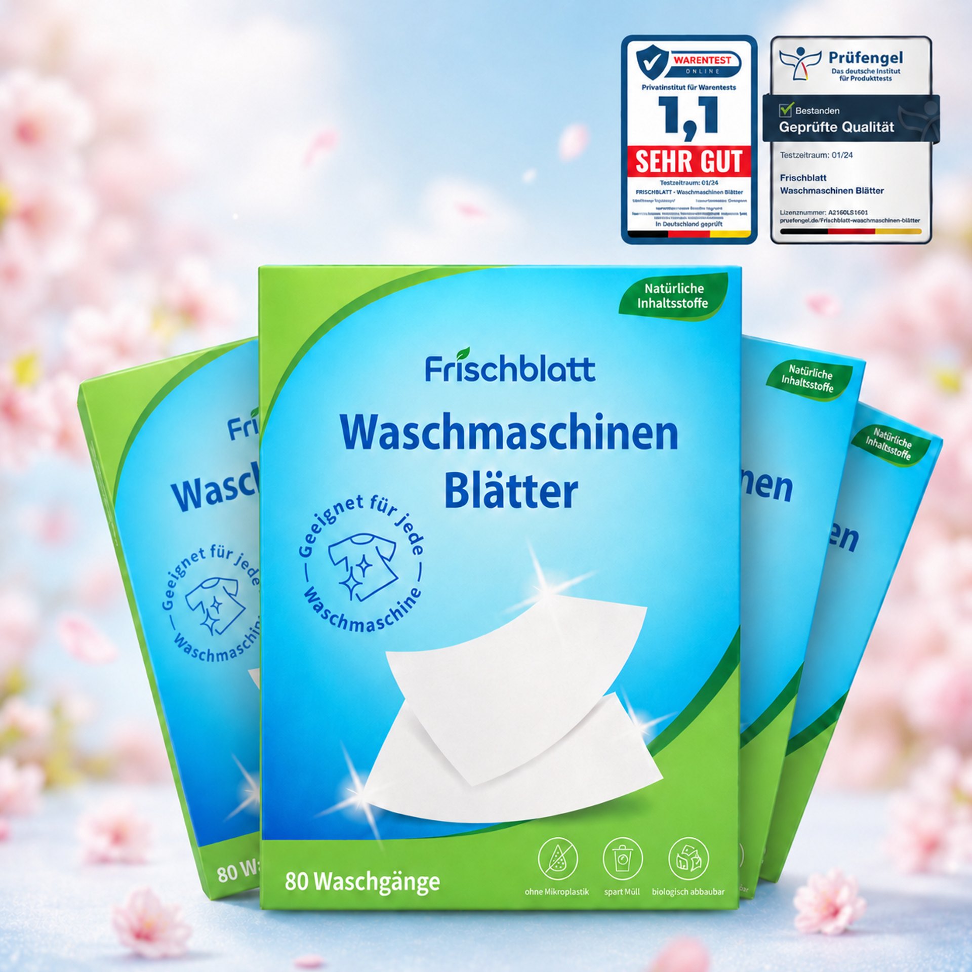 Umweltfreundliche Waschmittel Blätter