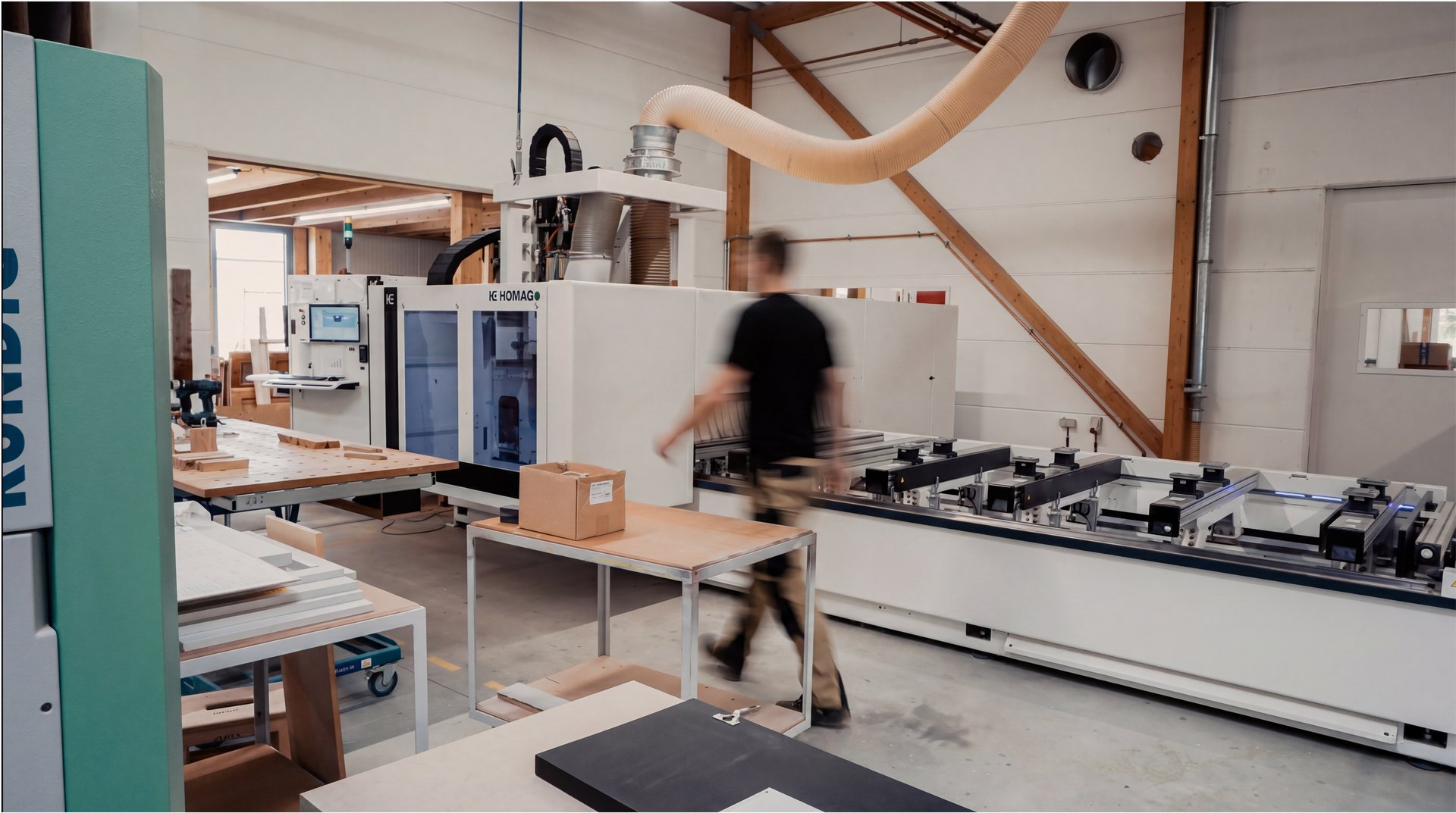 Arbeiten in der Werkstatt von Mehlig