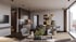Apartment innen, Essplatz und Wohnzimmer (Rendering)