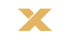 Goldenes X-Symbol über weißem Text "COACHING®" auf dunkelgrünem Hintergrund.