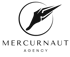 Logo der Mercurnaut Agency: stilisierter Pferdekopf im Kreis, darunter "MERCURNAUT AGENCY".