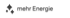 Drei schwarze Rauten und der Text „mehr Energie“ auf dunkelgrünem Hintergrund.