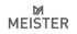 Das Meister-Logo zeigt den Schriftzug "MEISTER" in Großbuchstaben und ein M-Symbol darüber.