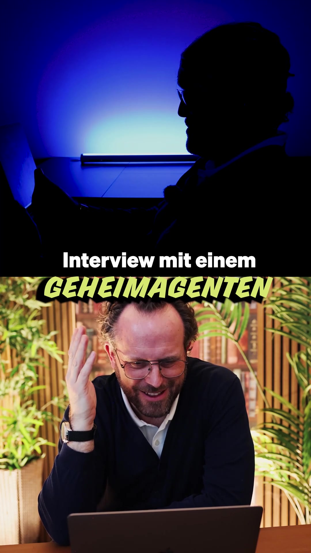 Standbild aus dem inszenierten Interview mit einem Mitarbeiter