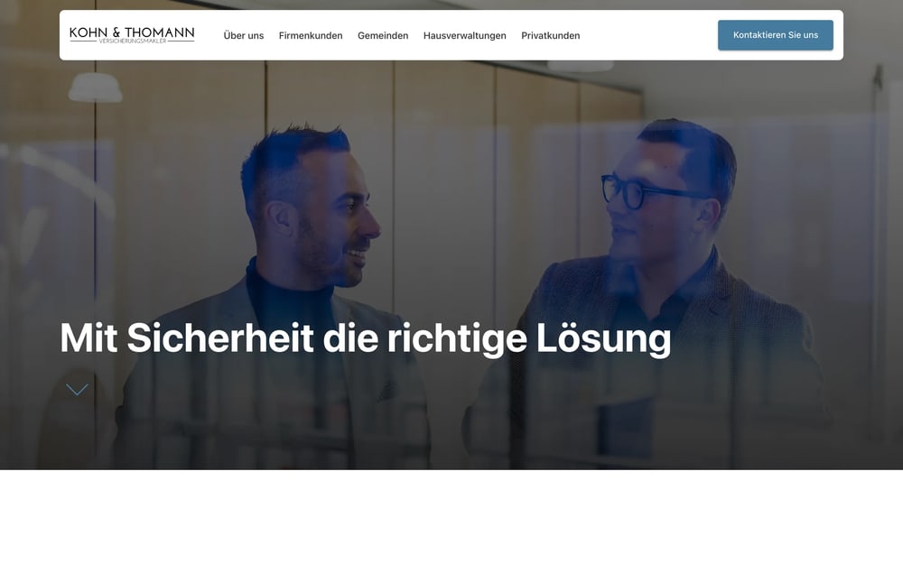 Website von Kohn & Thomann