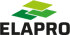 ELAPRO Logo: Drei grüne, sich überlappende Quadrate über dem schwarzen Schriftzug "ELAPRO".