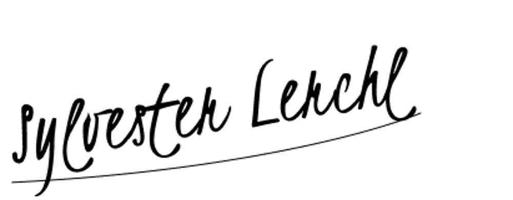 Unterschrift in schwarzer Schreibschrift: Sylvester Lerchl mit Unterstrich.