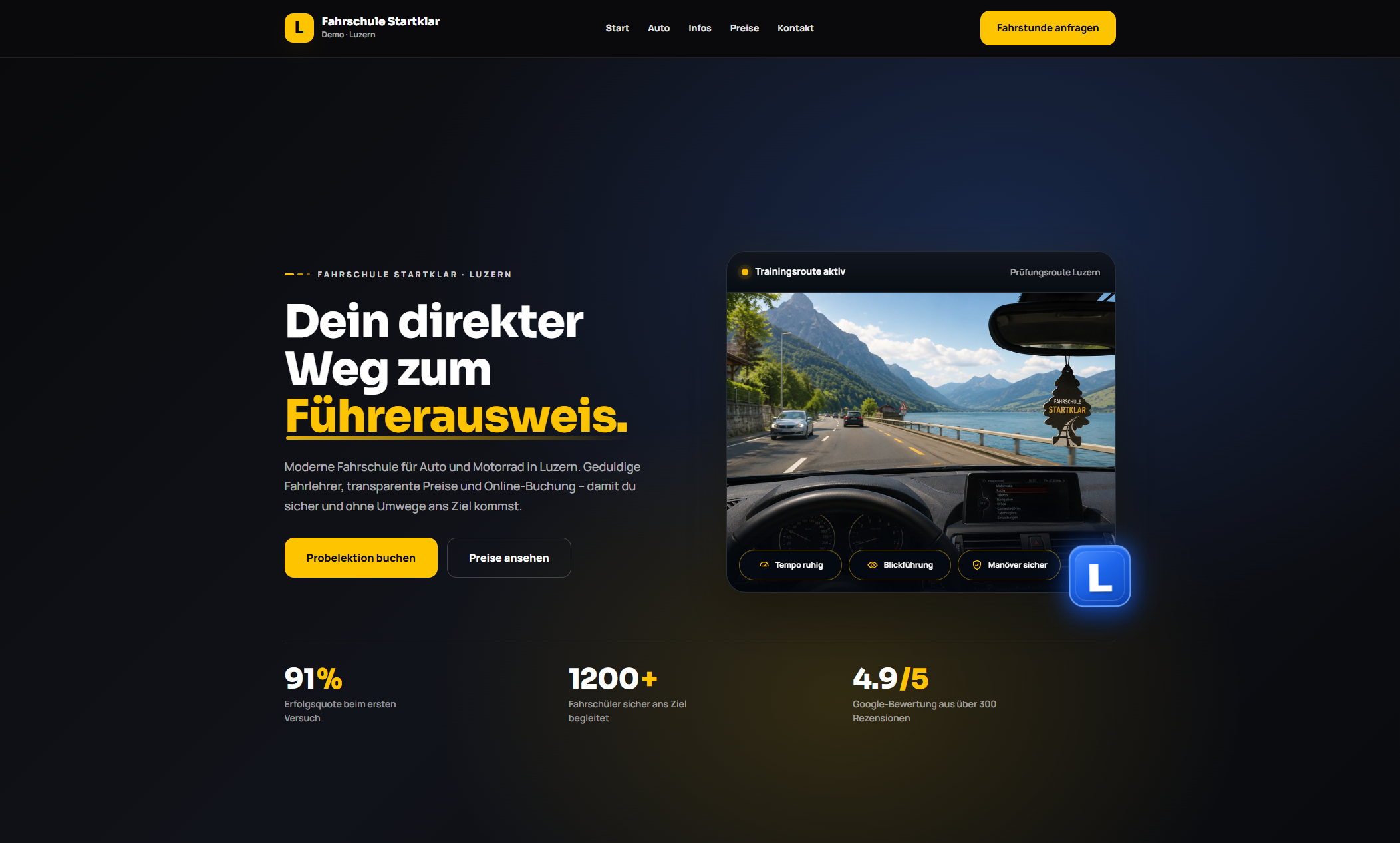 Demo-Website FAHRSCHULE