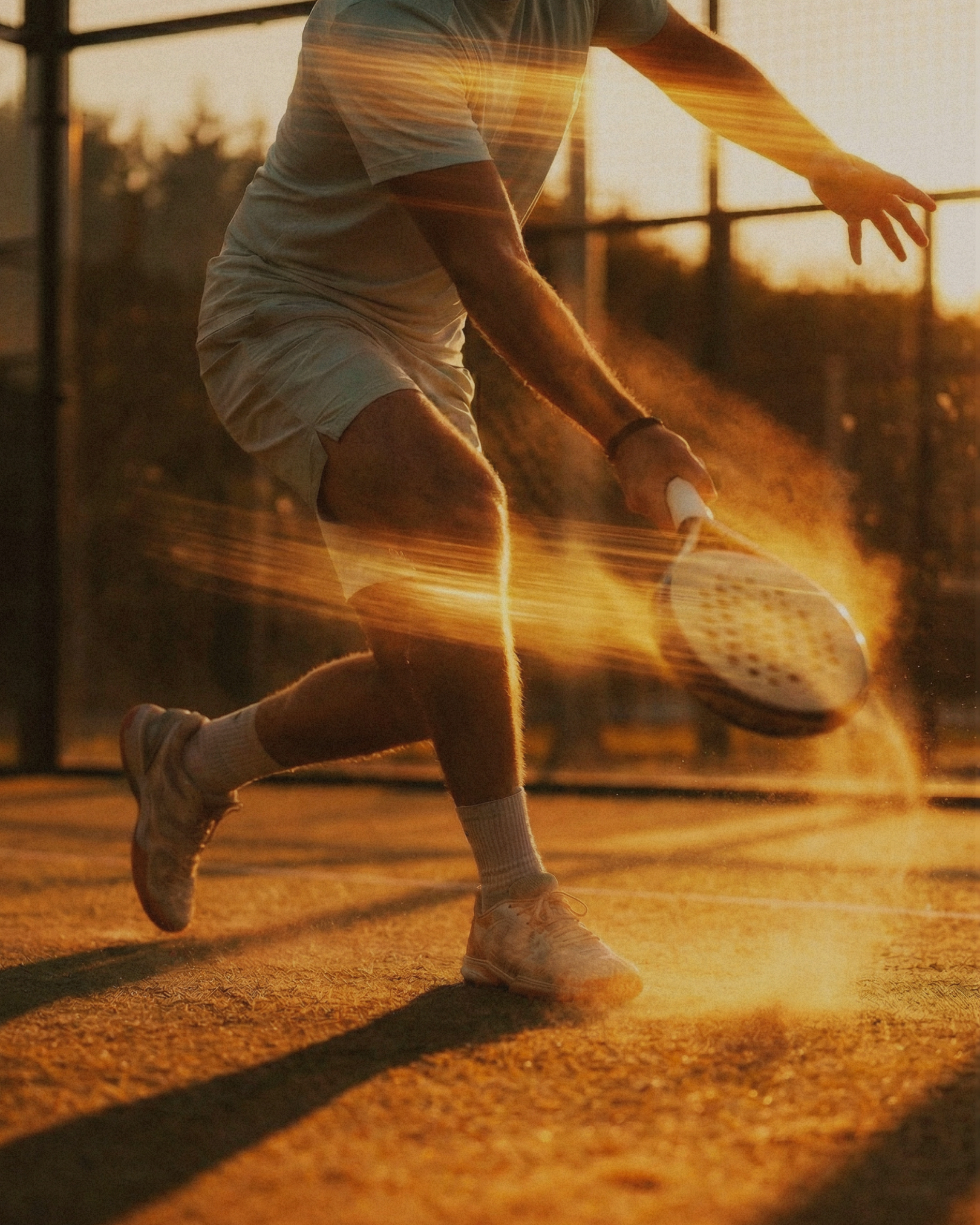 Padel im Abendlicht