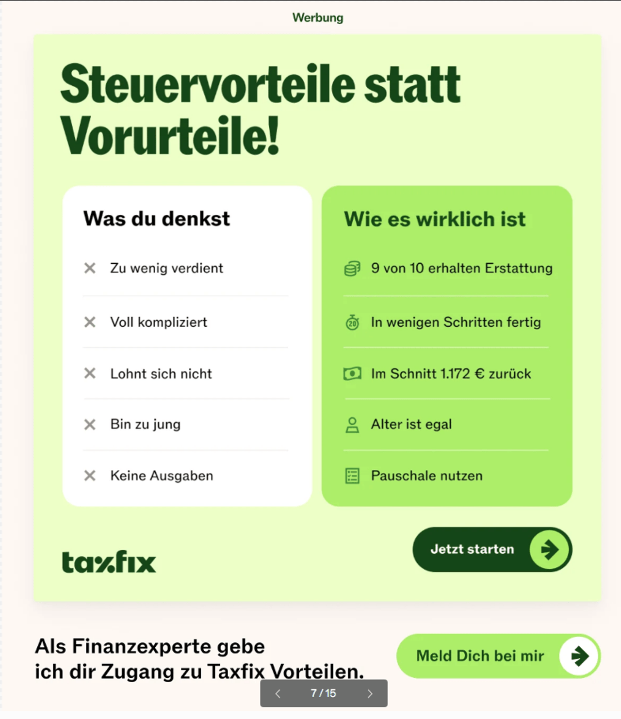 Taxfix Werbung
