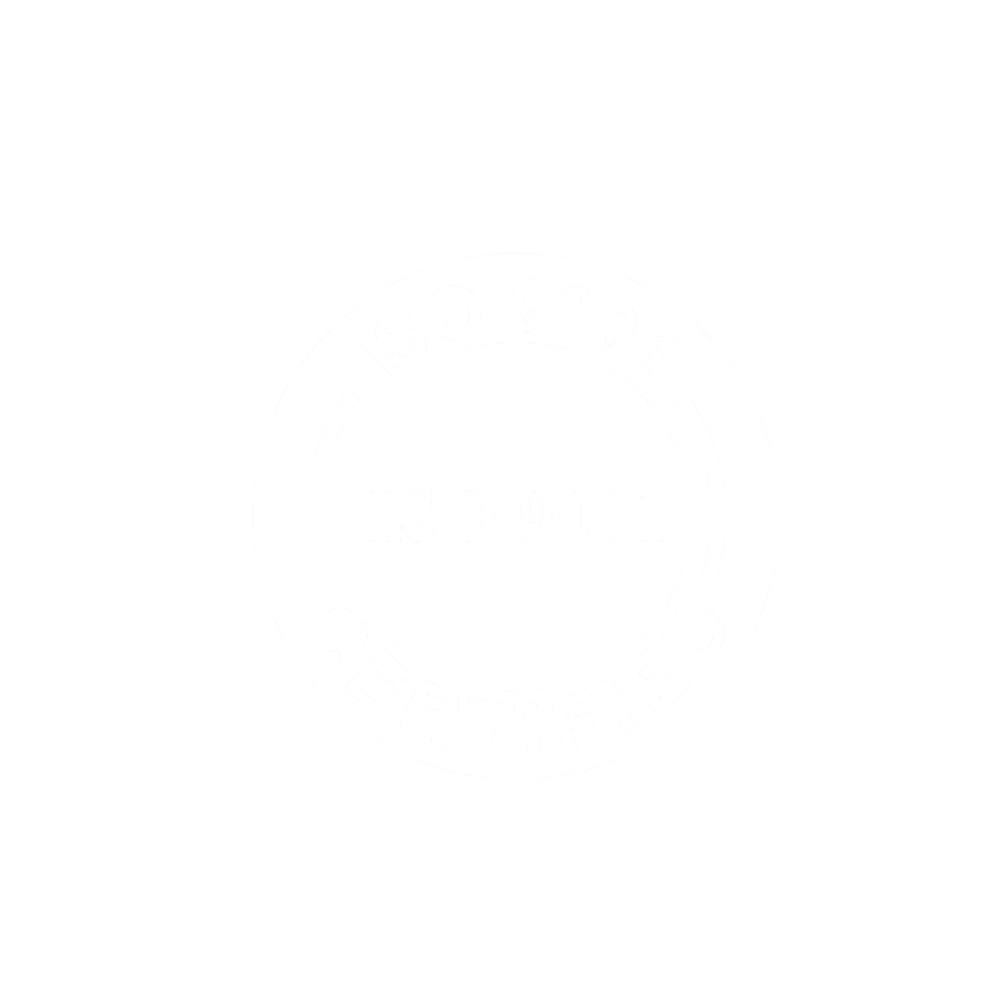 ISO 9001 zertifiziertes Logo in Weiß auf grünem Hintergrund.
