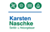 Logo: Karsten Naschke Sanitär- u. Heizungsbauer mit vier Symbolen für Lüftung, Sonne, Wasser und Gas.
