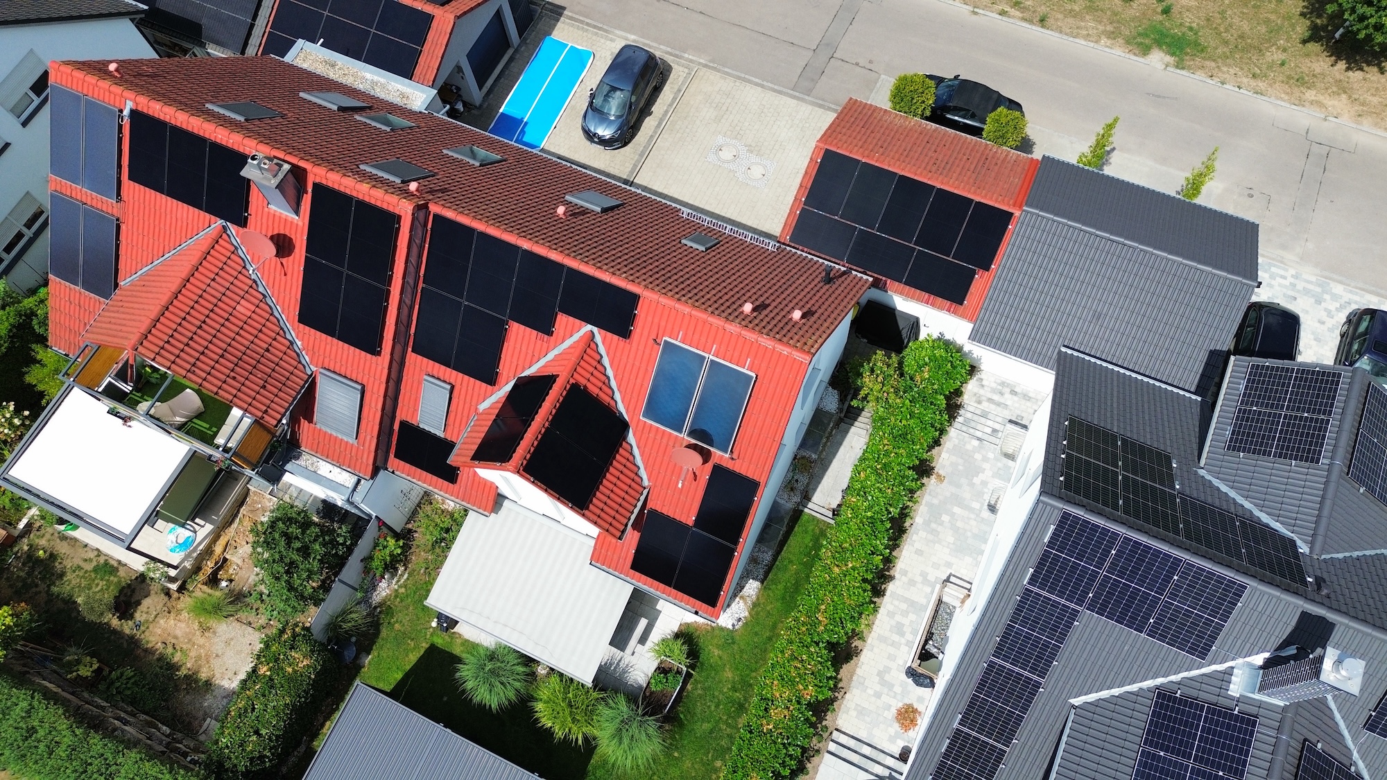 Solaranlage auf Einfamilienhaus