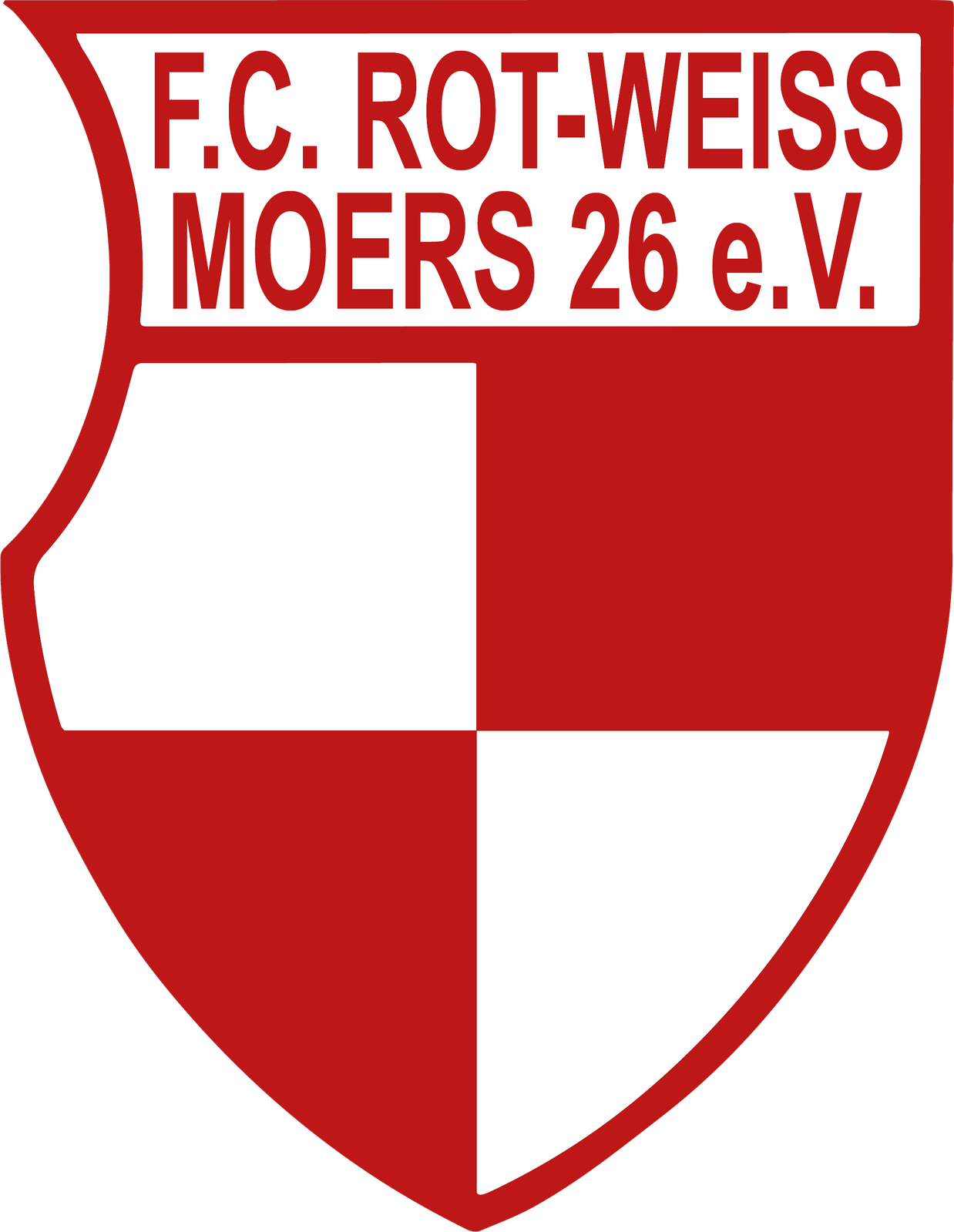 Aktuelles Wappen des FC Rot-Weiss Moers 1926 e.V.