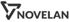 Schwarzes Novelan-Logo mit einem stilisierten V, das wie ein Häkchen aussieht, auf dunkelgrünem Hintergrund.