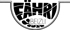 Logo mit schwarzem Text "FÄHRI" oben und "BEIZLI" unten, umrahmt von einem dünnen Bogen.