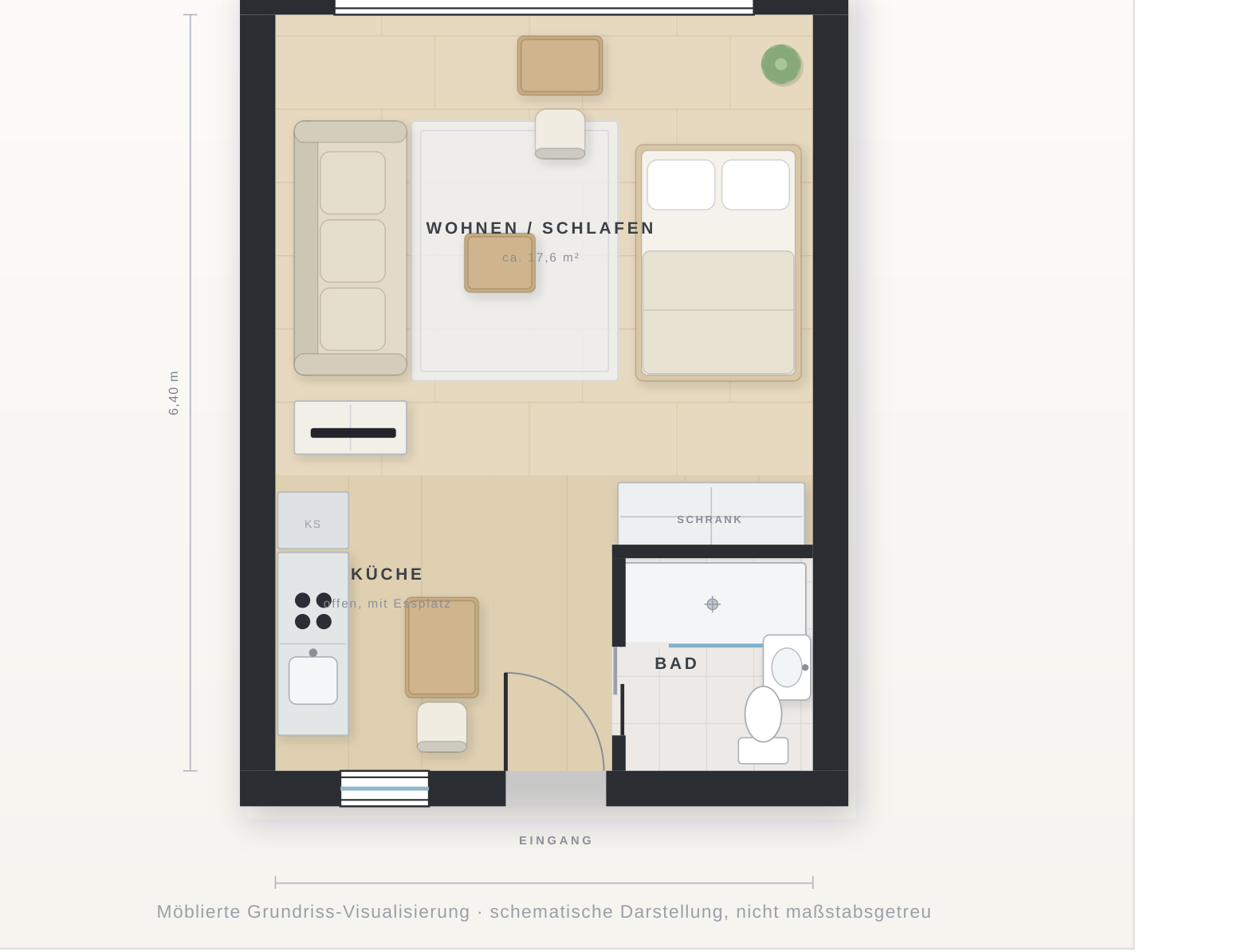 Grundriss · schematische Visualisierung, nicht maßstabsgetreu