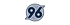 Logo von Hannover 96 mit einer dunkelblauen "96" auf grauem Kreis und dunkelgrünem Hintergrund.