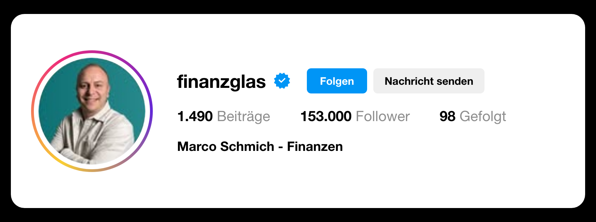 Instagram-Profil finanzglas
