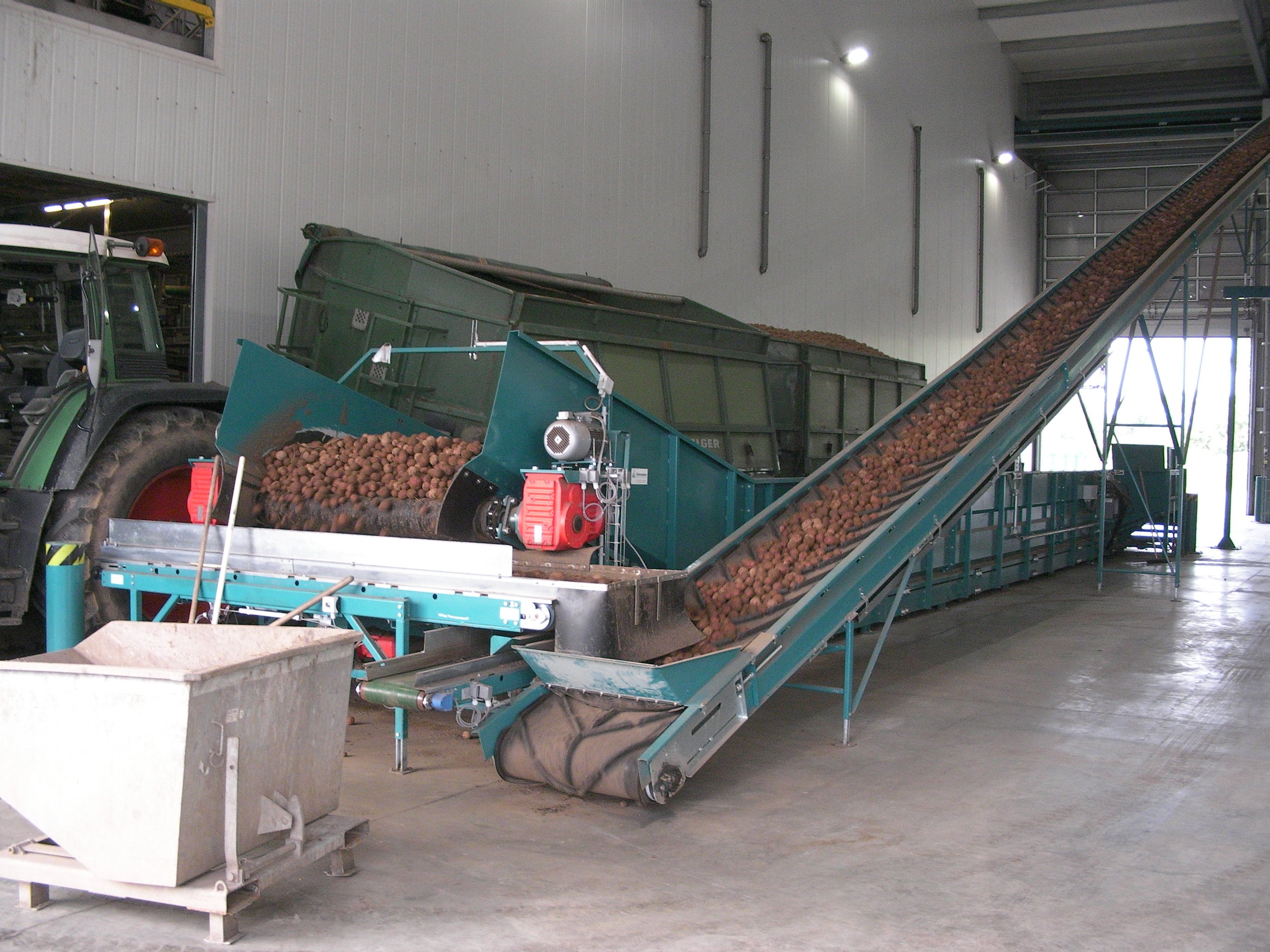 Potato intake and steep conveyor at Agrarfrost
