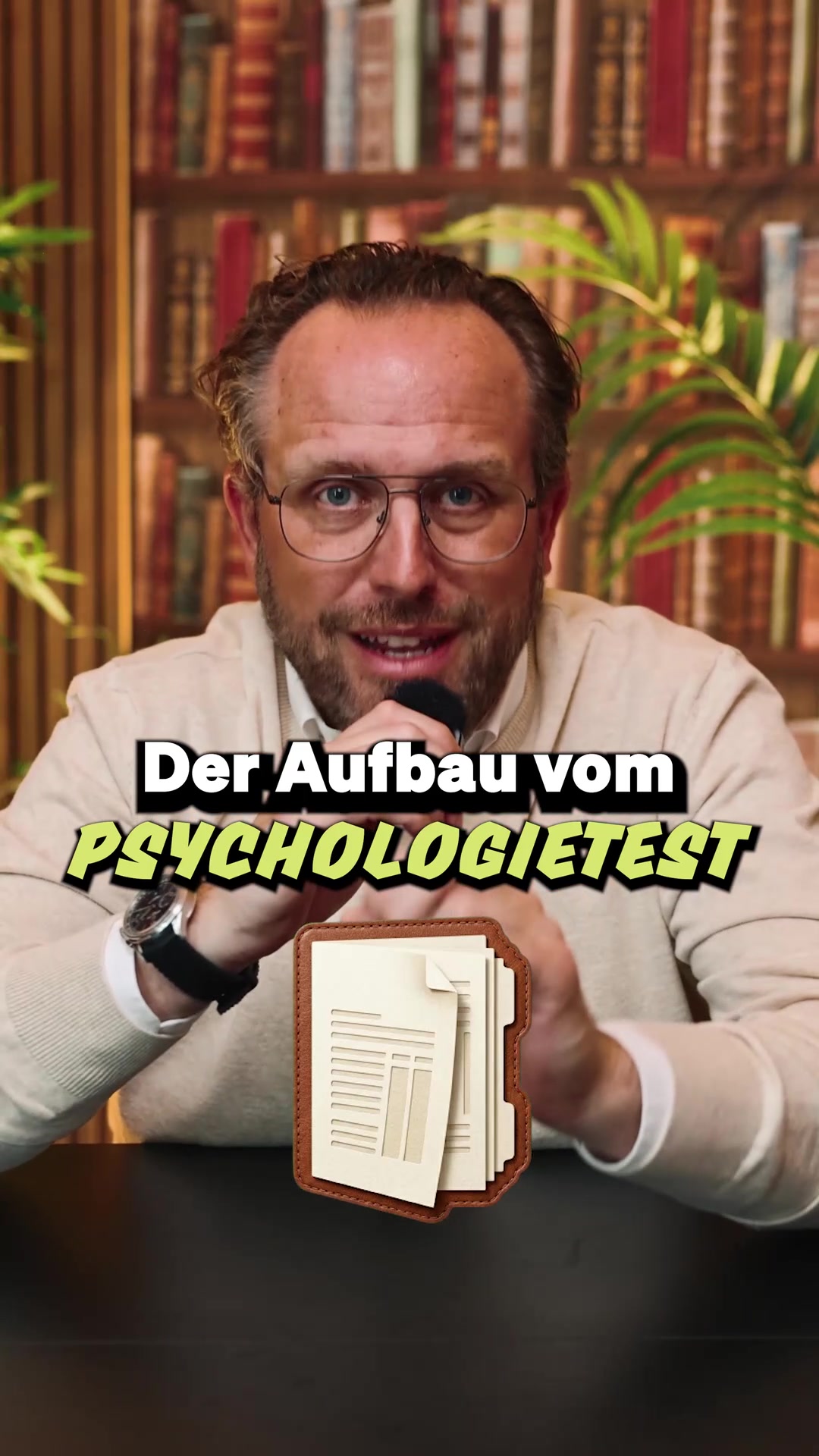 Standbild aus dem Video über den Aufbau des Psychologietests