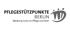 Logo "Pflegetützpunkte Berlin" mit dem Text "Beratung rund um Pflege und Alter" und einer stilisierten Gruppe von Menschen.