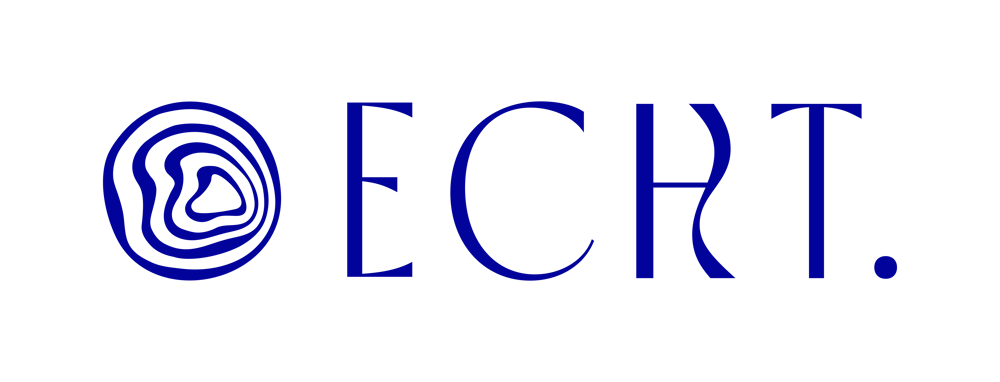 Blaues Logo Echt Podcast Logo