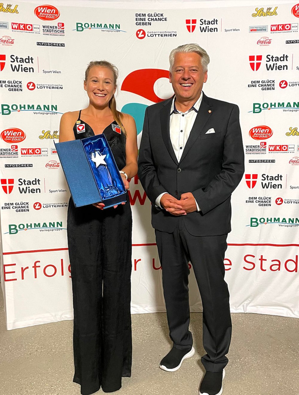 Julia Mayer bei der Ehrung als Wiens Sportlerin des Jahres 2022